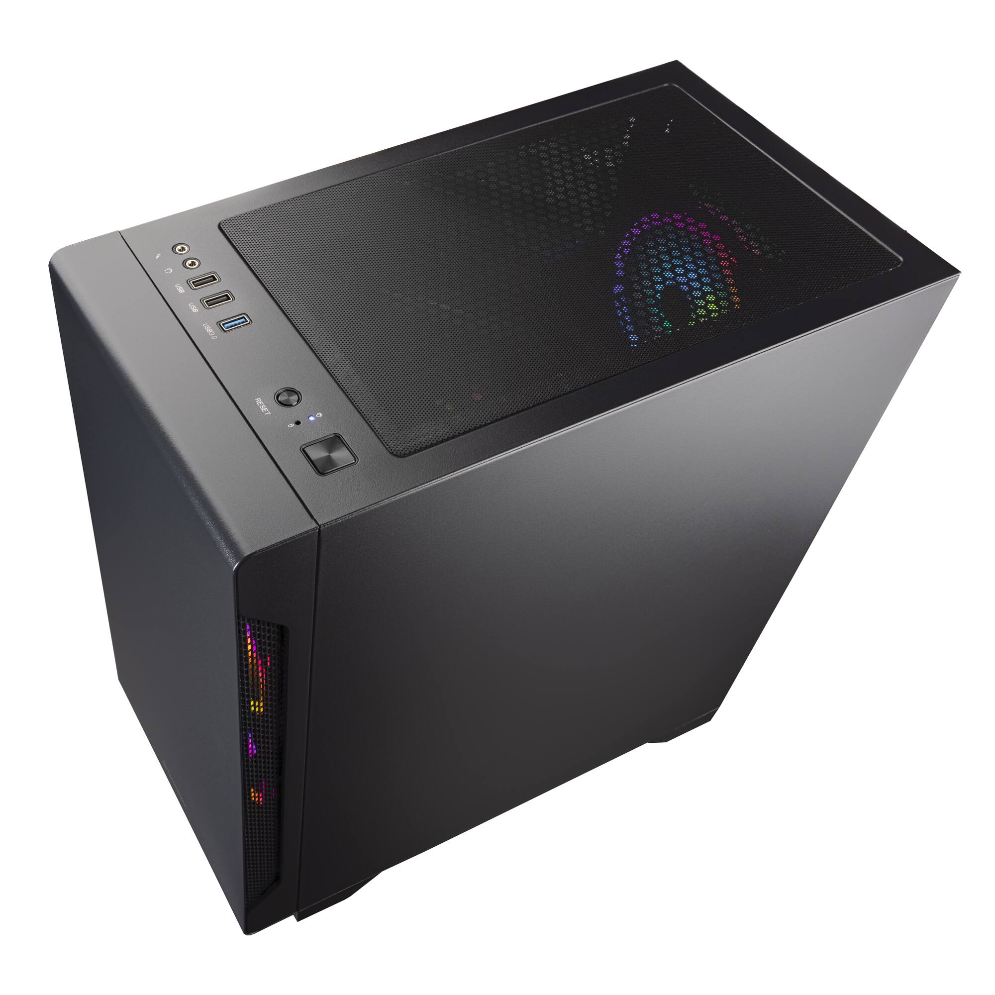 Alt View 5. Velztorm - Erebix Custom Gaming Desktop PC (Ryzen 3 3100, 16GB, 1TB SSD, Radeon RX570 8G, WiFi 4, Win 11 Home) - Black.