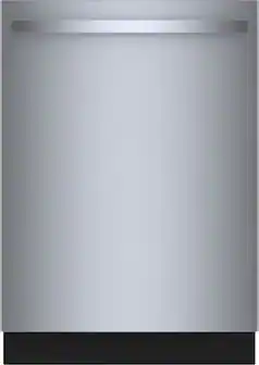 Front. Bosch - 800 Series 24" Top Control Smart Built-In Stainless Steel Tub Dishwasher with Flexible 3rd Rack, 42 dBA - Stainless Steel.