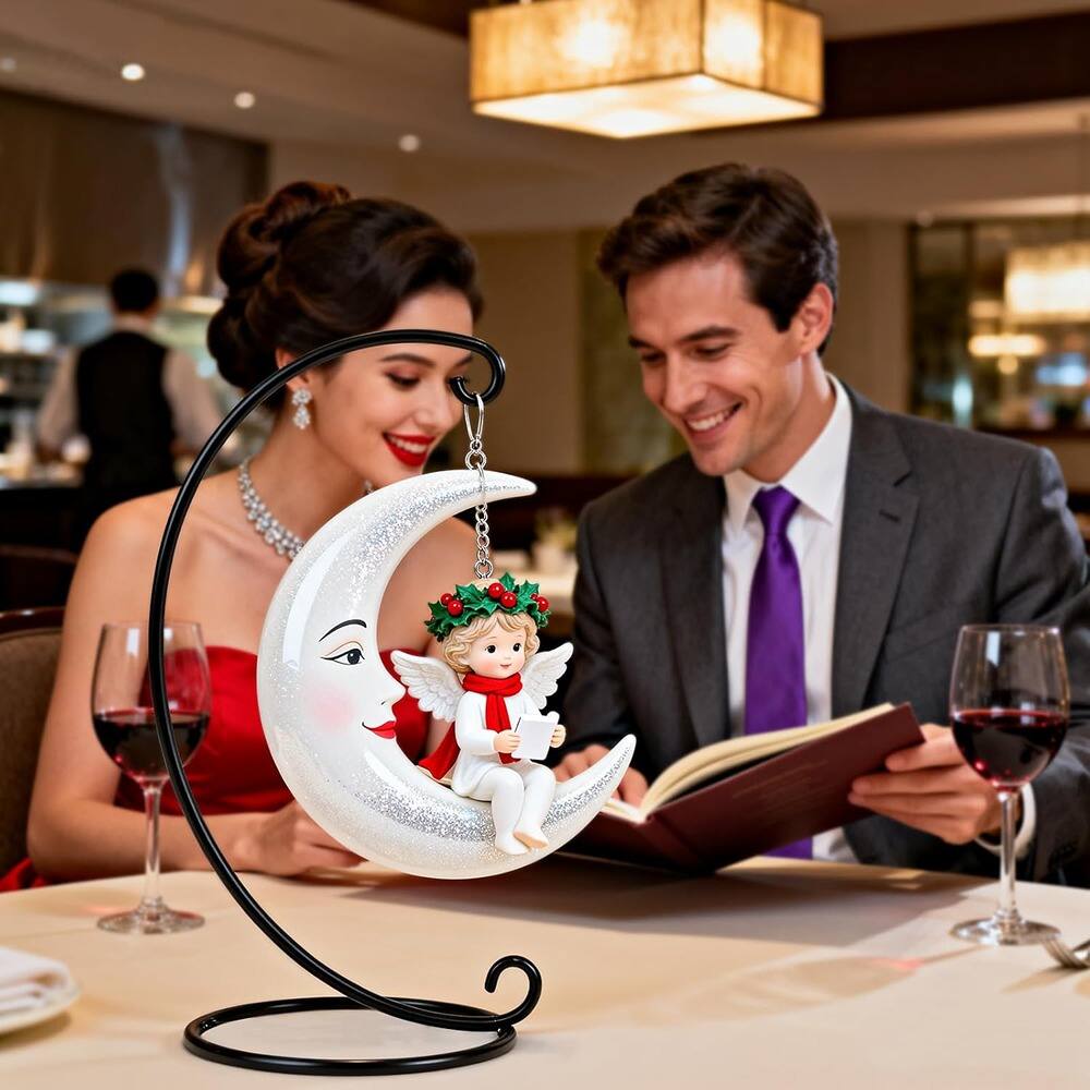 Back. PARKER SLATER - 9 In Iron Ornament Display Stand with Hanging Hook for Christmas Decor - 9in 4 pack.