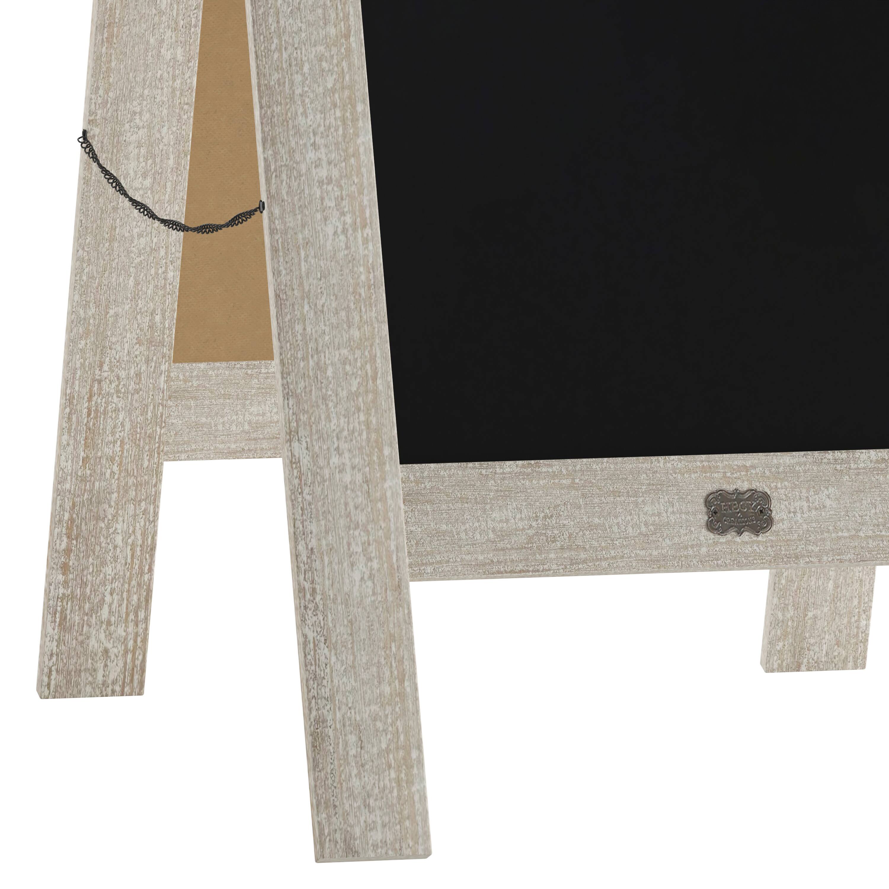 Alt View 10. Emma + Oliver - Double-Sided Chalkboard Set with Chalk Markers, Stencils & Magnets - Weathered Brown.