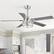 Left. Breezary - 52-Inch Indoor Ceiling Fan with Light Kit, 5 Plywood Dual-Finish Blades, DC Motor, 5/10'' Downrods, Remote, Glass Shade - Chrome with Silver & Woodgrain Blades.