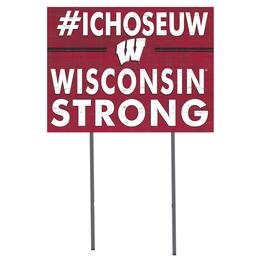Jardine - Wisconsin Badgers 18'' x 24'' I Chose Lawn Sign - Red