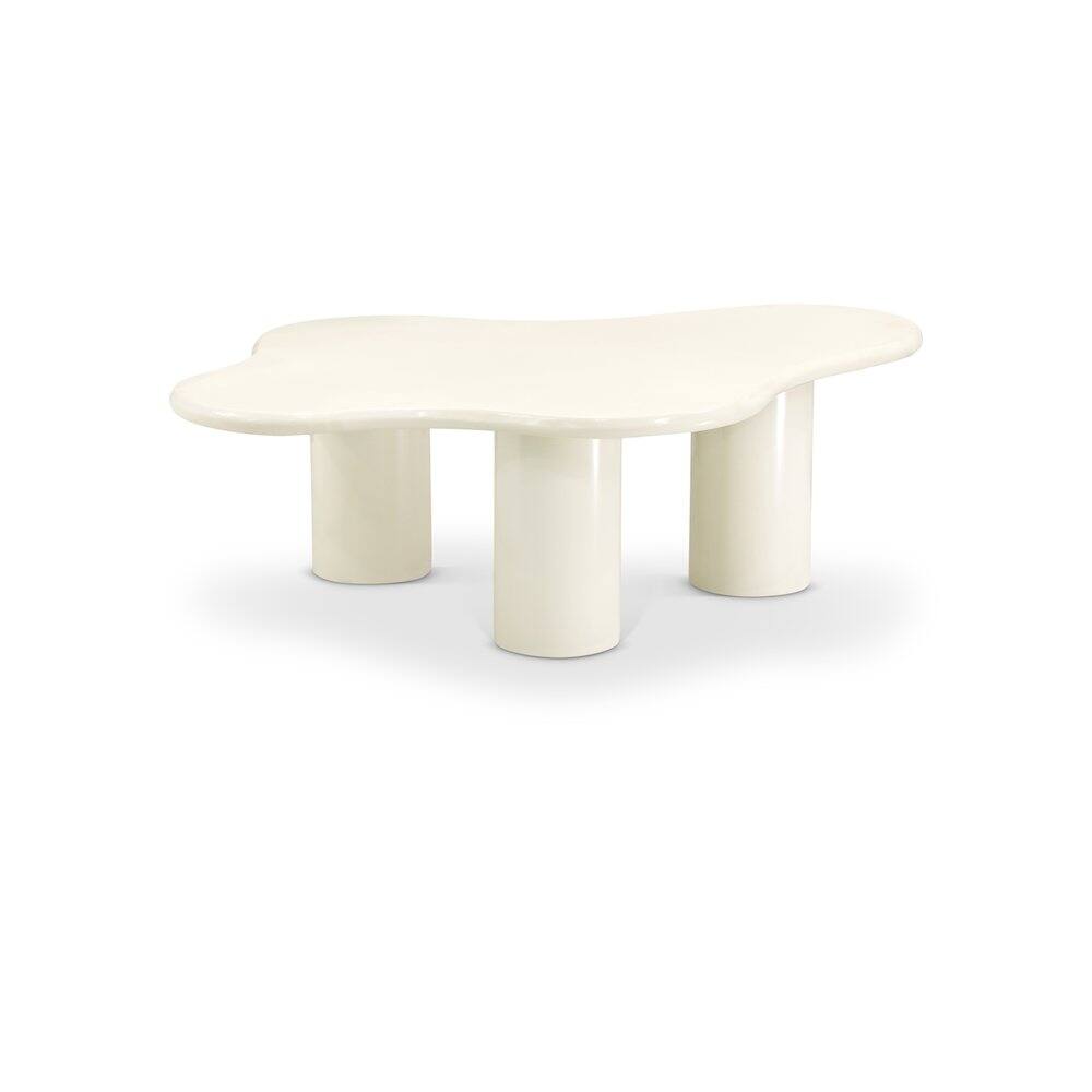 Front. Meridian Furniture - Romaine Cream Coffee Table - Beige.