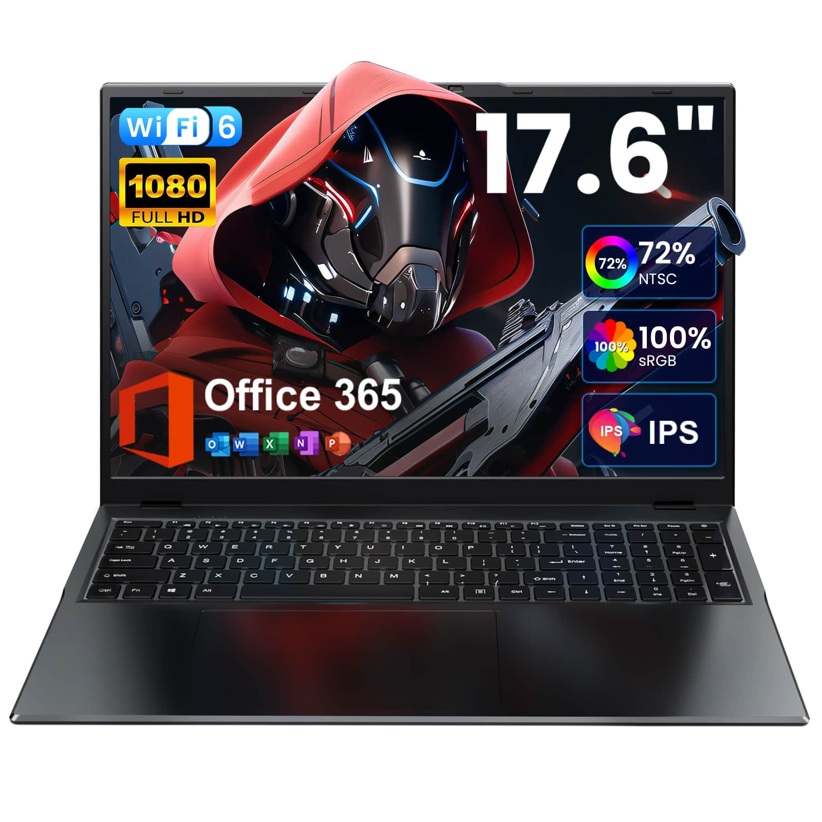 Jumper Laptop, 17.6 Inch Laptops, Alder Lake N95 Quad Core