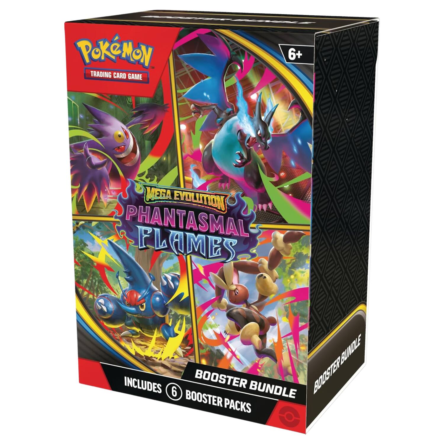 Pokémon Trading Card Game  
6+  
Mega Evolution  
Phantasmal Flames  
Booster Bundle  
Includes 6 Booster Packs