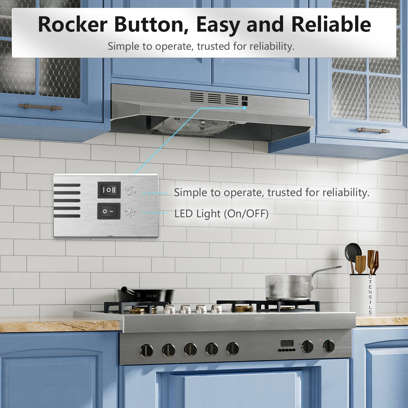 Rocker Button, Easy and Reliable
Simple to operate, trusted for reliability.
LED Light (On/OFF)