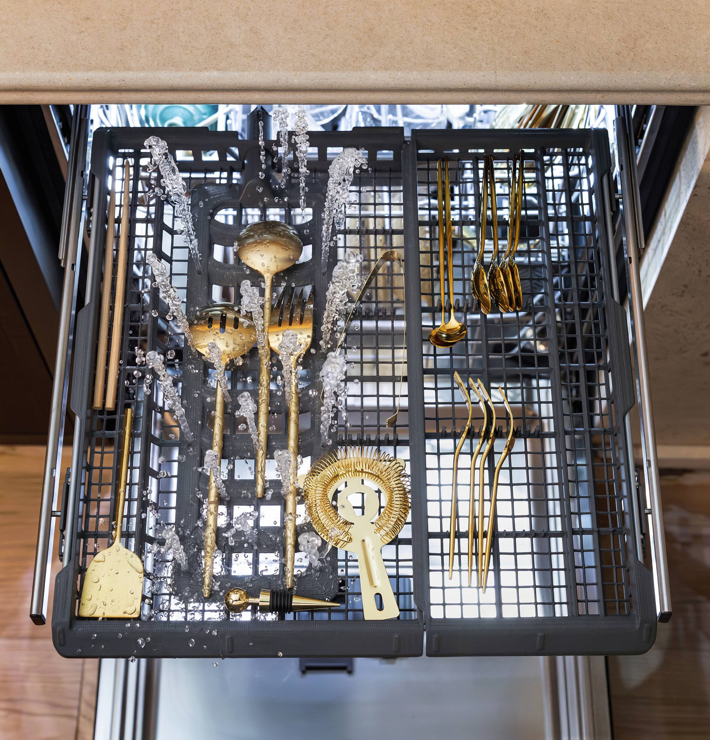 Alt View 6. Monogram - 24" Top Control Smart Built-In Stainless Steel Tub Dishwasher w/ Adjustable 3rd Rack, 37 dBA, and Advanced Water System - Stainless Steel.