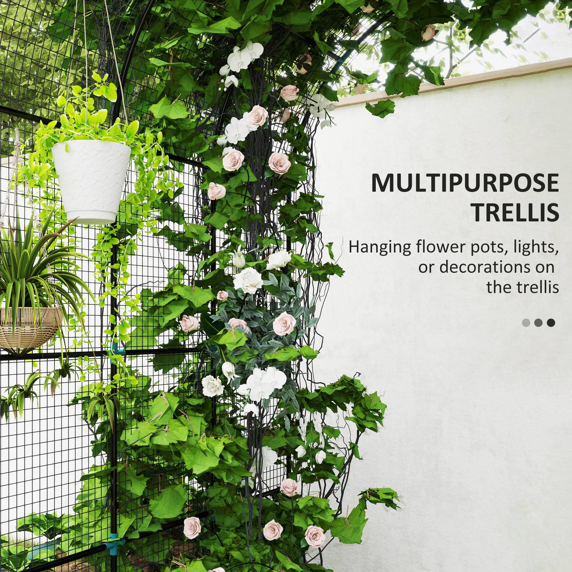 MULTIPURPOSE TRELLIS

Hanging flower pots, lights, or decorations on the trellis