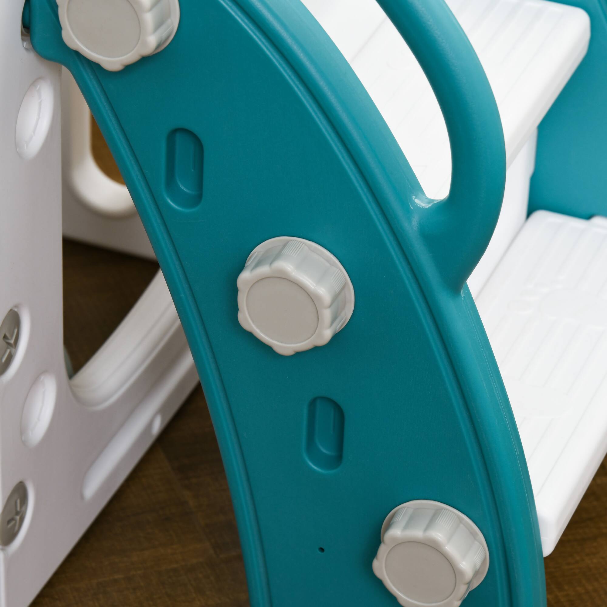 Alt View 4. Qaba - 8-in-1 Slide, Basketball Hoop, Climber, Tunnel, 1-3yrs.