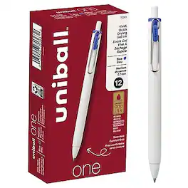 uni-ball - one Retractable Gel Pens, Medium Point, 0.7mm, Dozen - Blue Ink