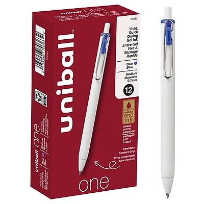 uni-ball - one Retractable Gel Pens, Medium Point, 0.7mm, Dozen - Blue Ink