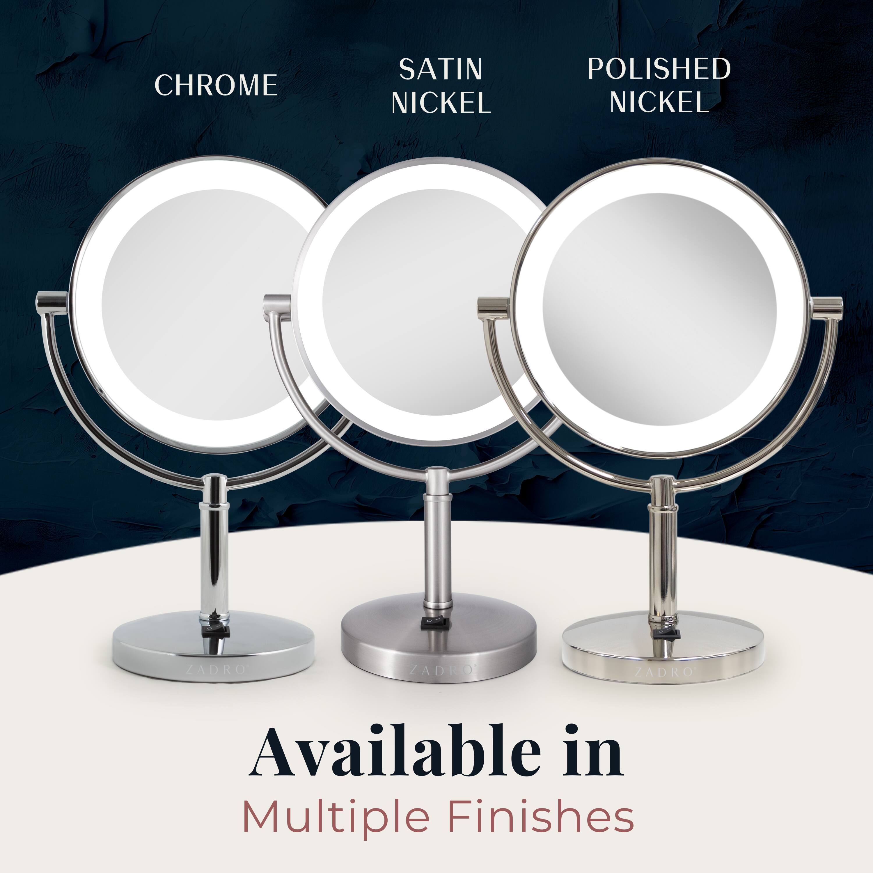 CHROME  
SATIN NICKEL  
POLISHED NICKEL  

Available in Multiple Finishes