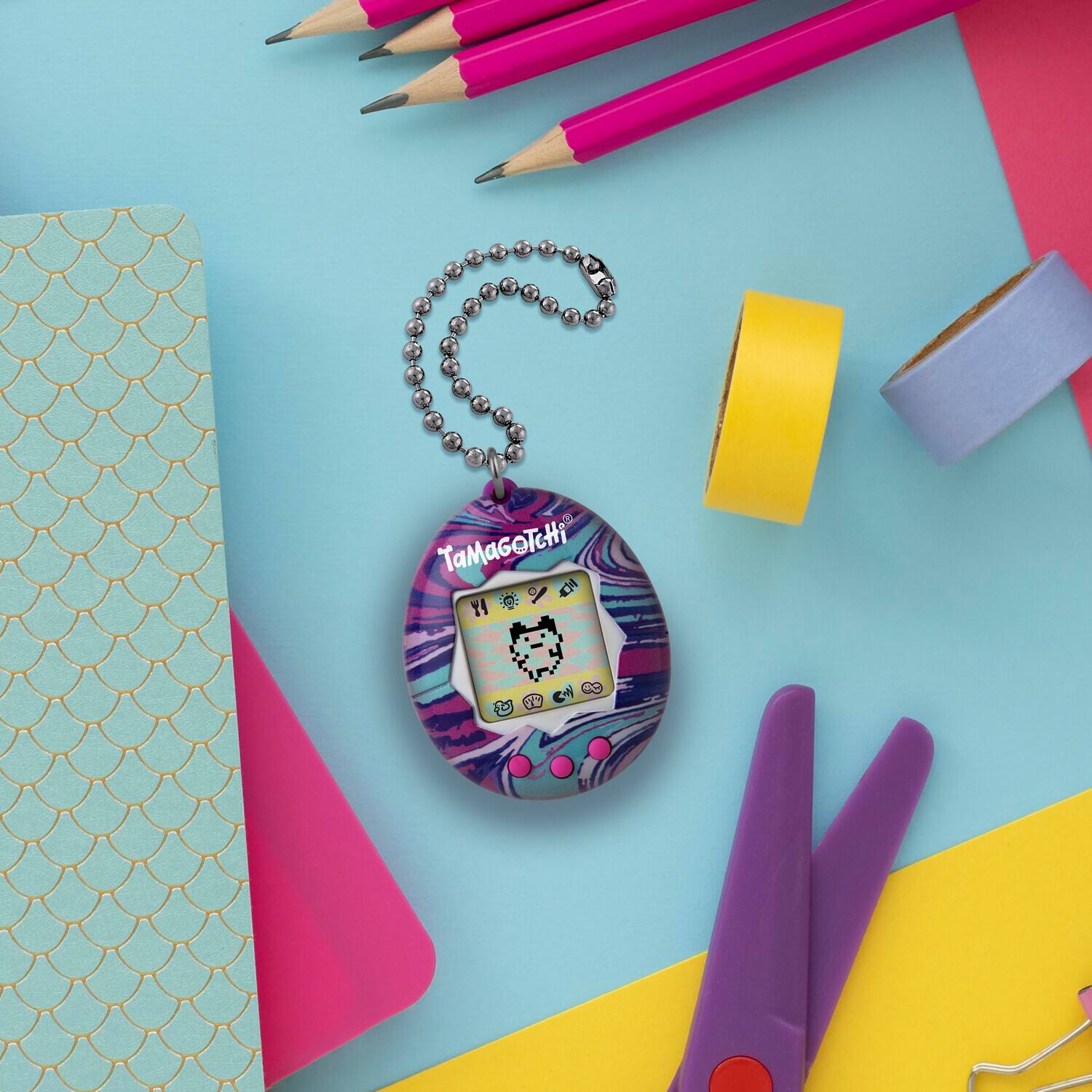 Alt View 4. Bandai - Bandai - Tamagotchi - Original - Gen1 Marble (Updated Logo)   - Collectibles - Multicolor.