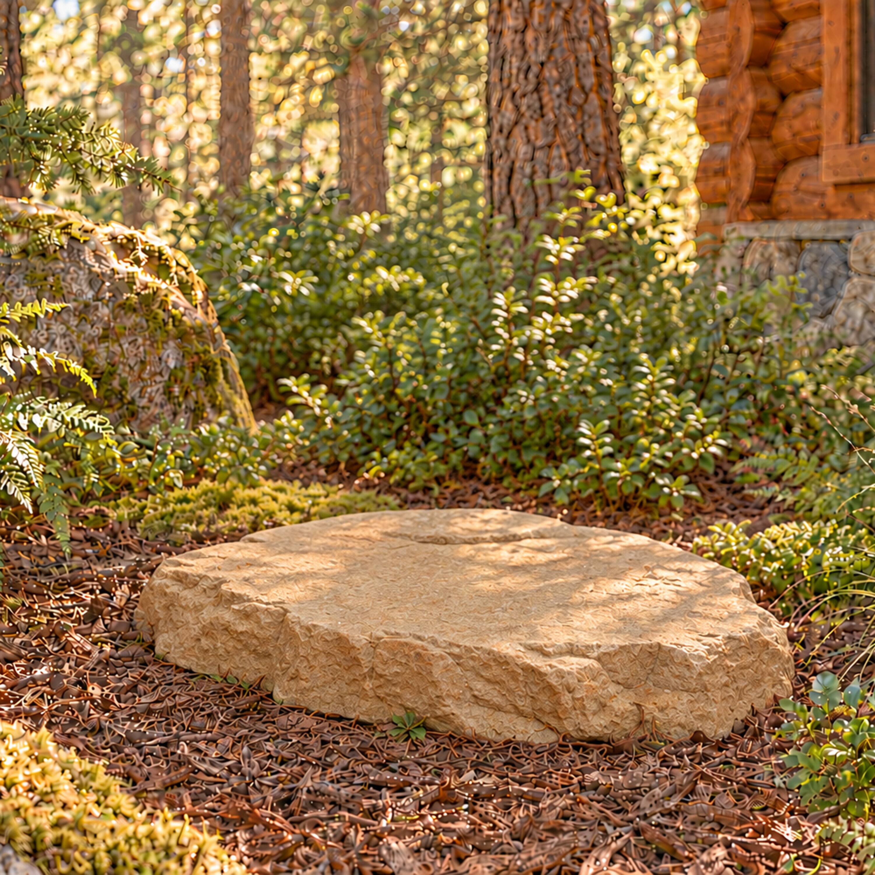 Sunnydaze Set of 2 Flat Artificial Landscape Rocks with Stakes Sand ...
