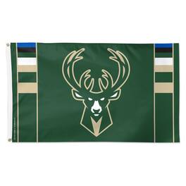 WinCraft - Milwaukee Bucks 3' x 5' Vertical Stripe Deluxe Single-Sided Flag - Multicolor