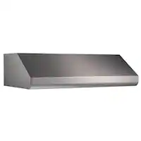 Broan - 42 inches - Under cabinet Range Hood - Silver - Front_Zoom