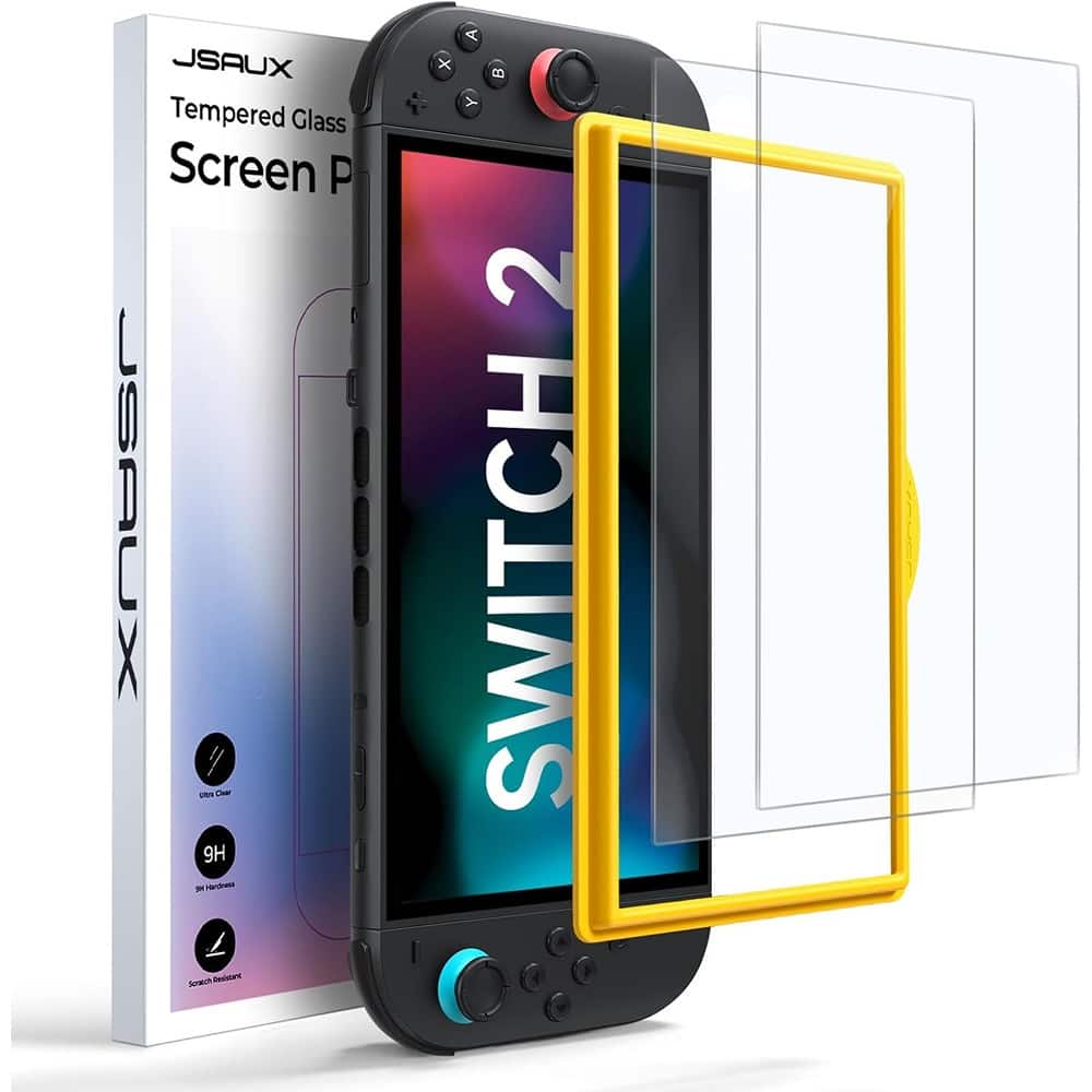 JSAUX  
Tempered Glass  
Screen Protector  

Ultra Clear  
9H  
5X Hardness  
Scratch Resistant  

SWITCH