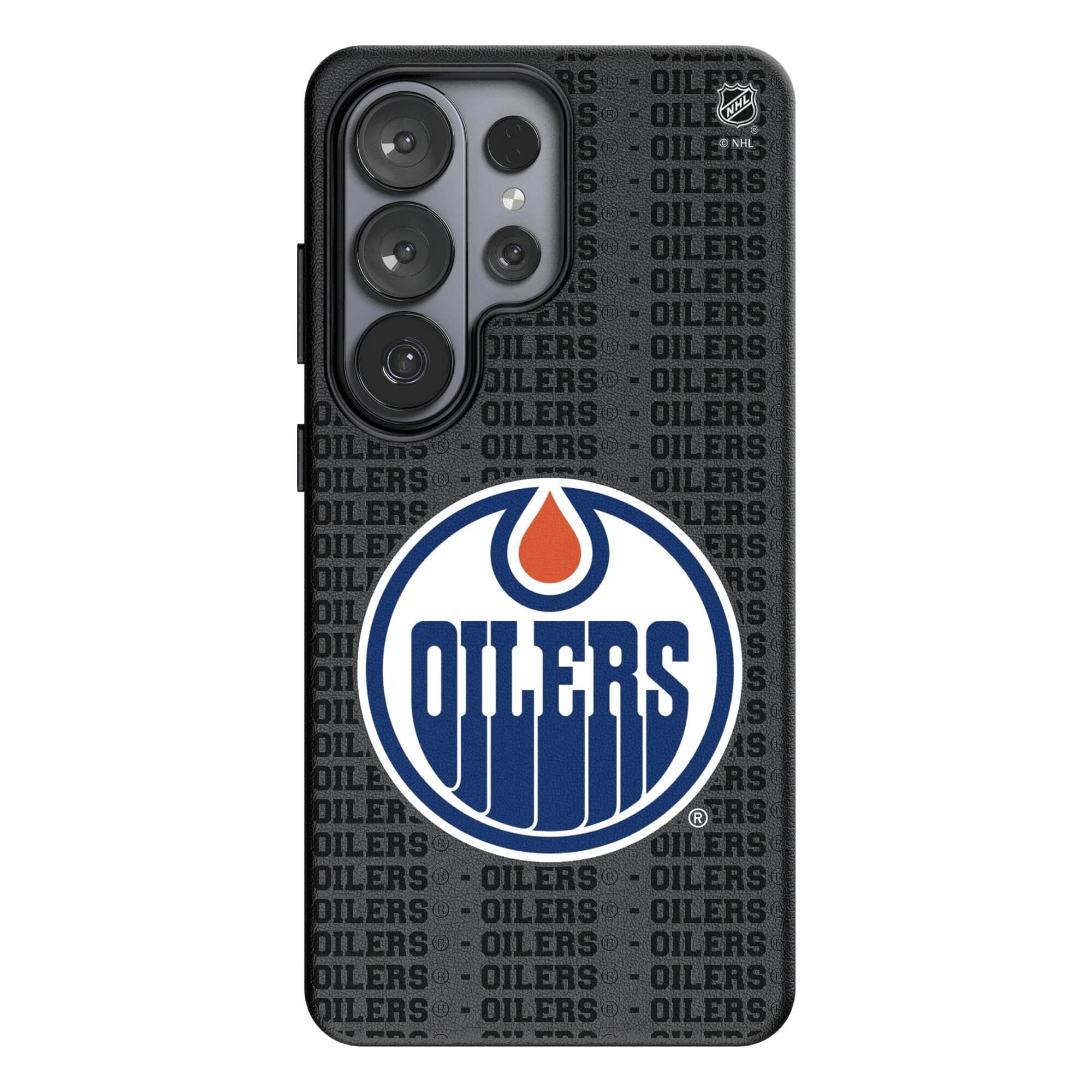 Keyscaper - NHL - Edmonton Oilers Text Backdrop Galaxy Magnetic Bump Case - S26 - Black price history on PriceWatchPro
