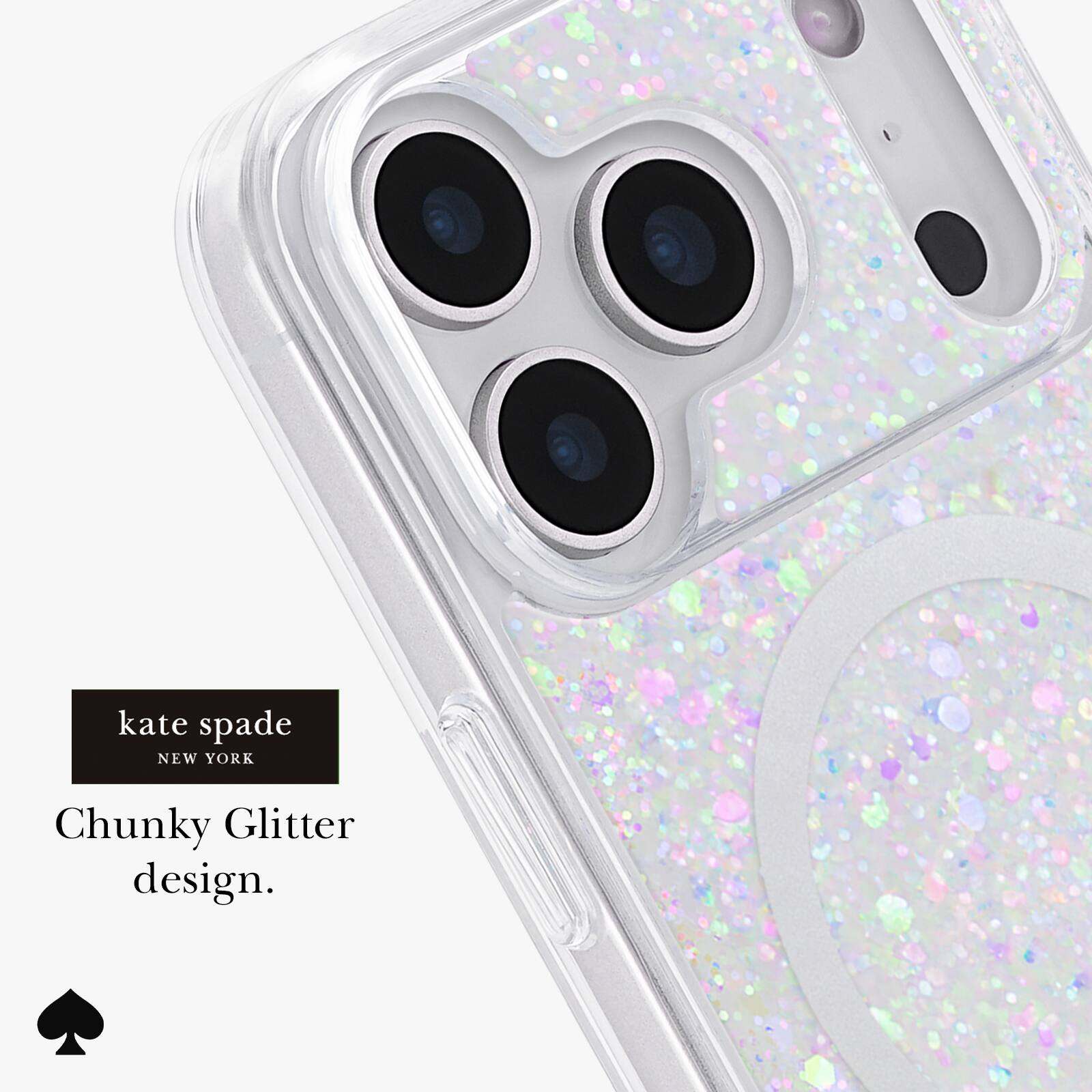 kate spade  
NEW YORK  

Chunky Glitter design.