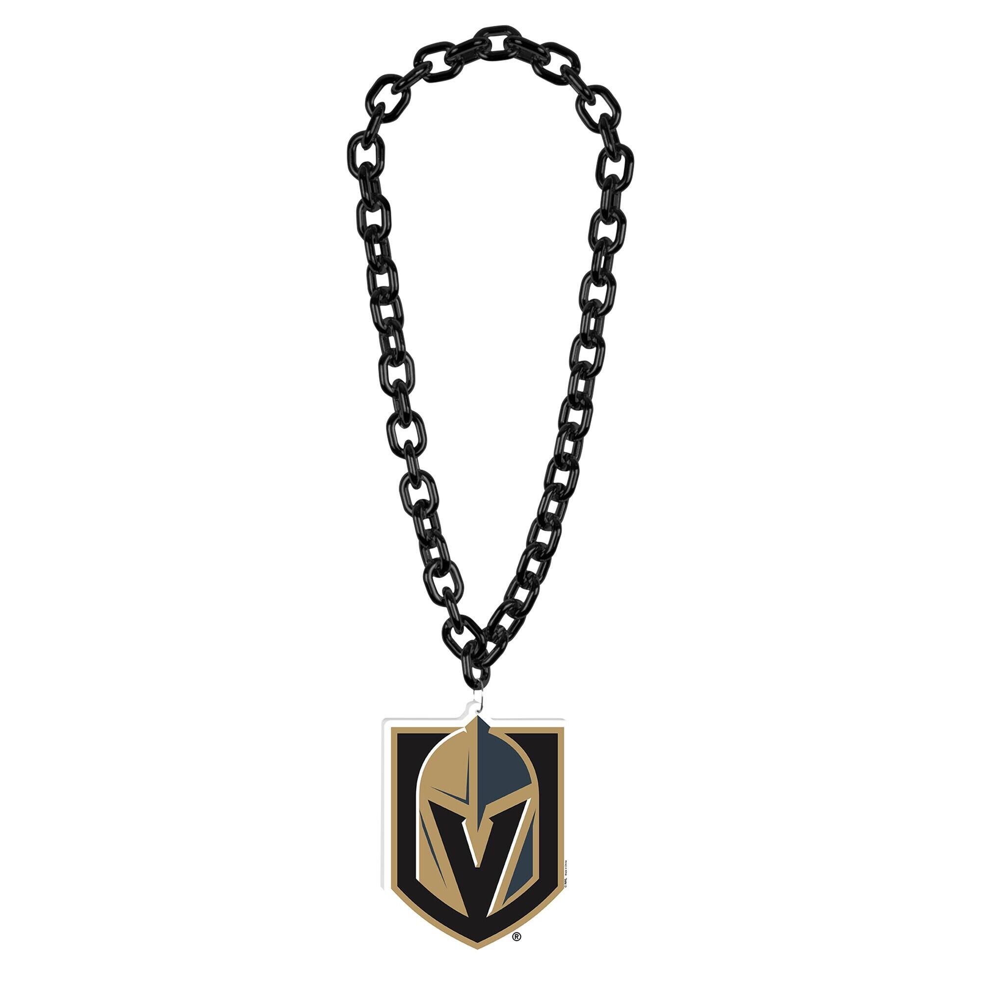 Front. WinCraft - Vegas Golden Knights Big Chain Logo Necklace - Multicolor.