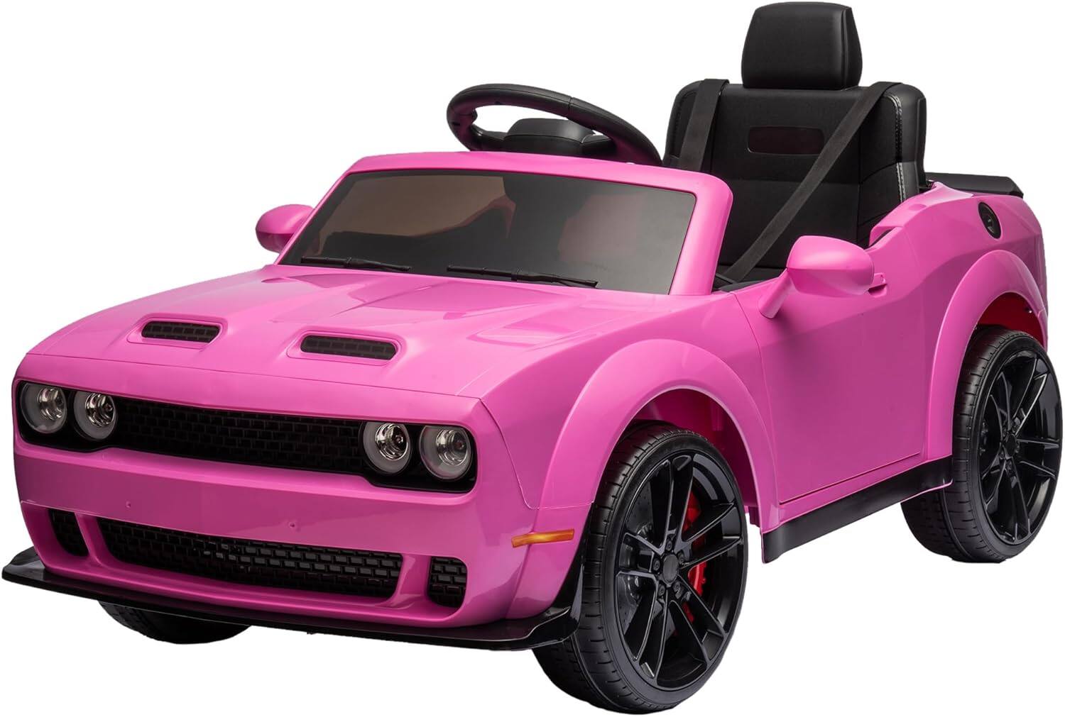 Alt View 1. Homhougo - 12V Dodge Challenger Ride-On Sports Car for Kids, Parent Remote, LED Lights.