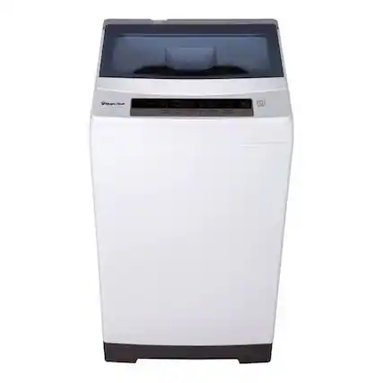 Front. Magic Chef - Magic Chef 1.7 Cubic Feet Top Load Compact Washing Machine with 6 Cycles, White - White.