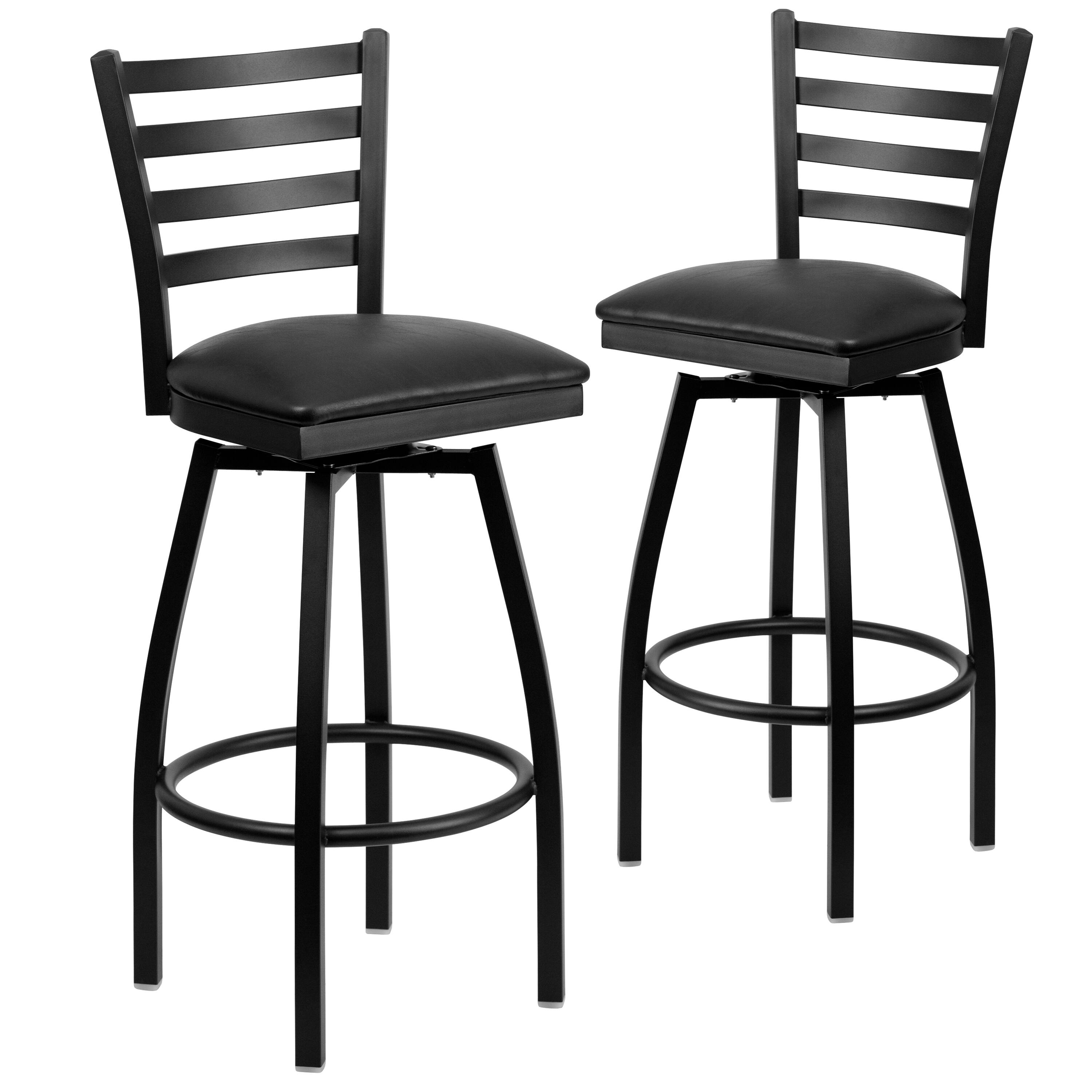 Black Vinyl Seat/Black Metal Frame