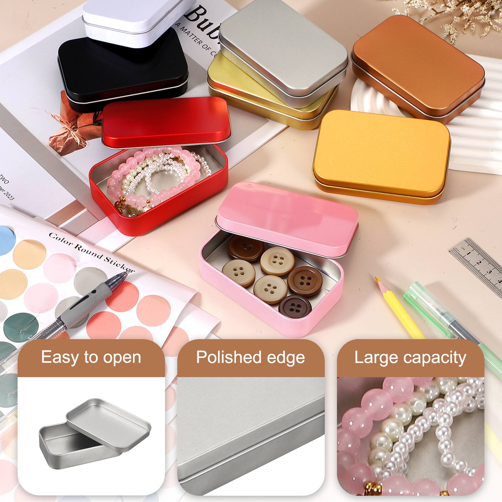 A Matter Bub. OF C WO 2028 Color Round Sticker - I 2 F 2  
Easy to open  
Polished edge  
Large capacity