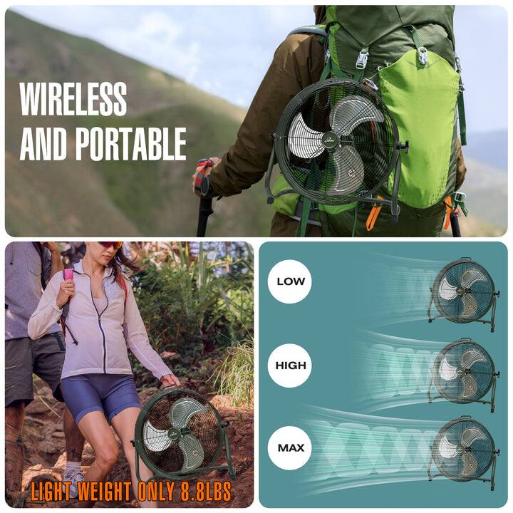 WIRELESS AND PORTABLE  
LIGHT WEIGHT ONLY 8.8LBS  
LOW | HIGH | MAX
