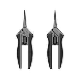 AC Infinity - Ergonomic Pruning Shear 6.6", Stainless Steel Straight-Blades 2-Pack