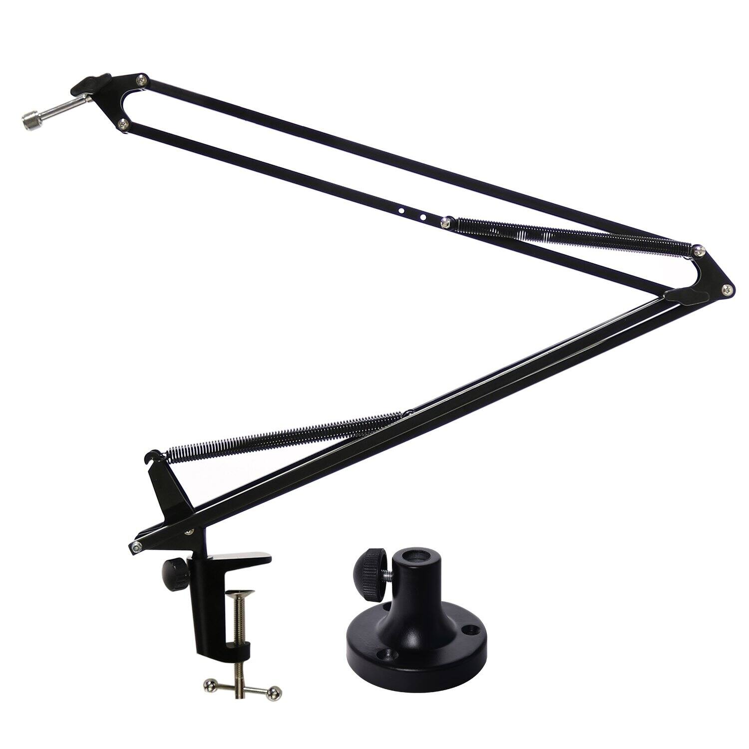 Front. Lyxpro - Microphone Arm Stand Mount Adjustable Mic Boom Stand Swivel Mount Suspension Scissor & Clip.