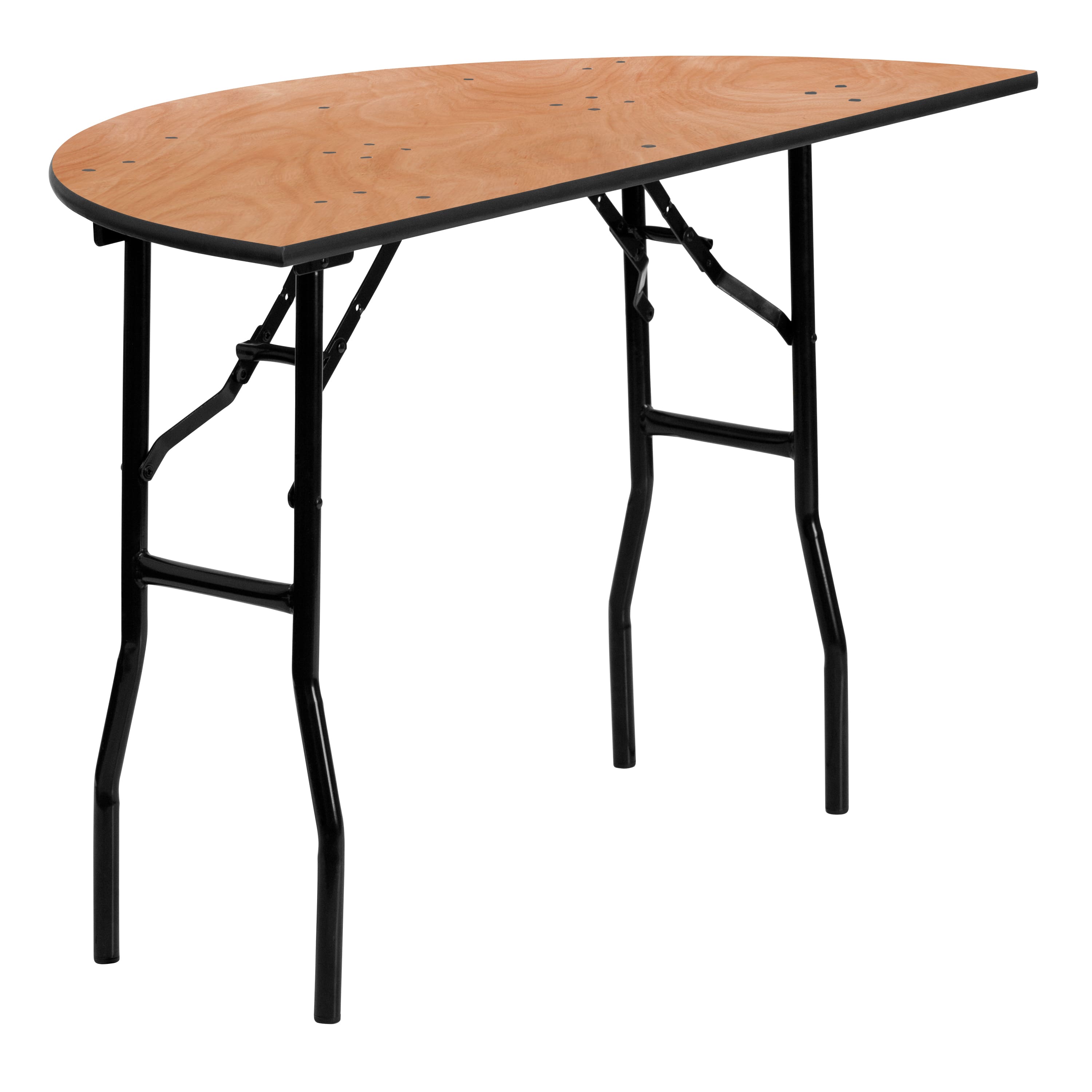Alamont Home - 4-Foot Half-Round Wood Folding Banquet Table - Natural price history on PriceWatchPro