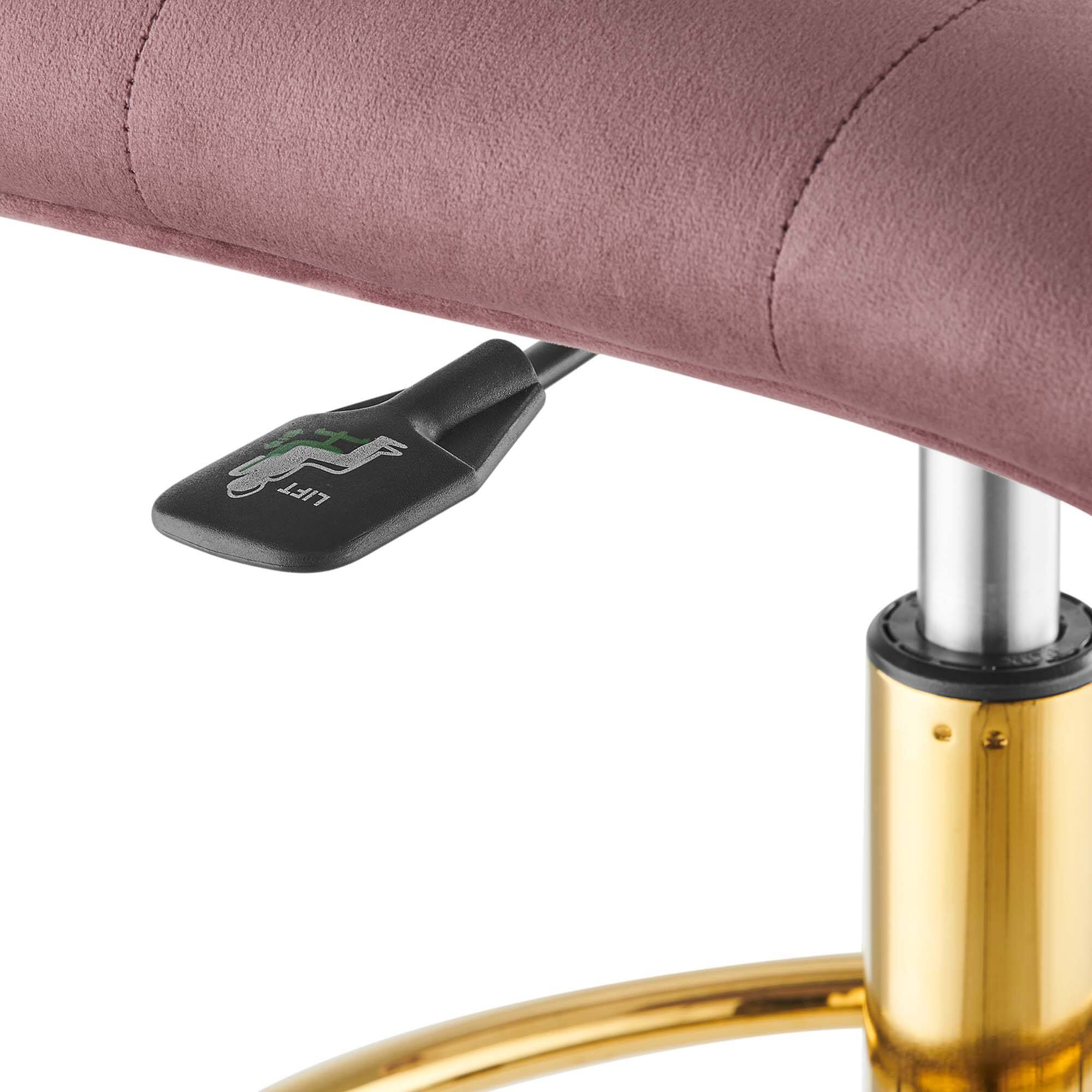 Alt View 2. Modway - Prim Armless Performance Velvet Drafting Chair by Modway - Red.