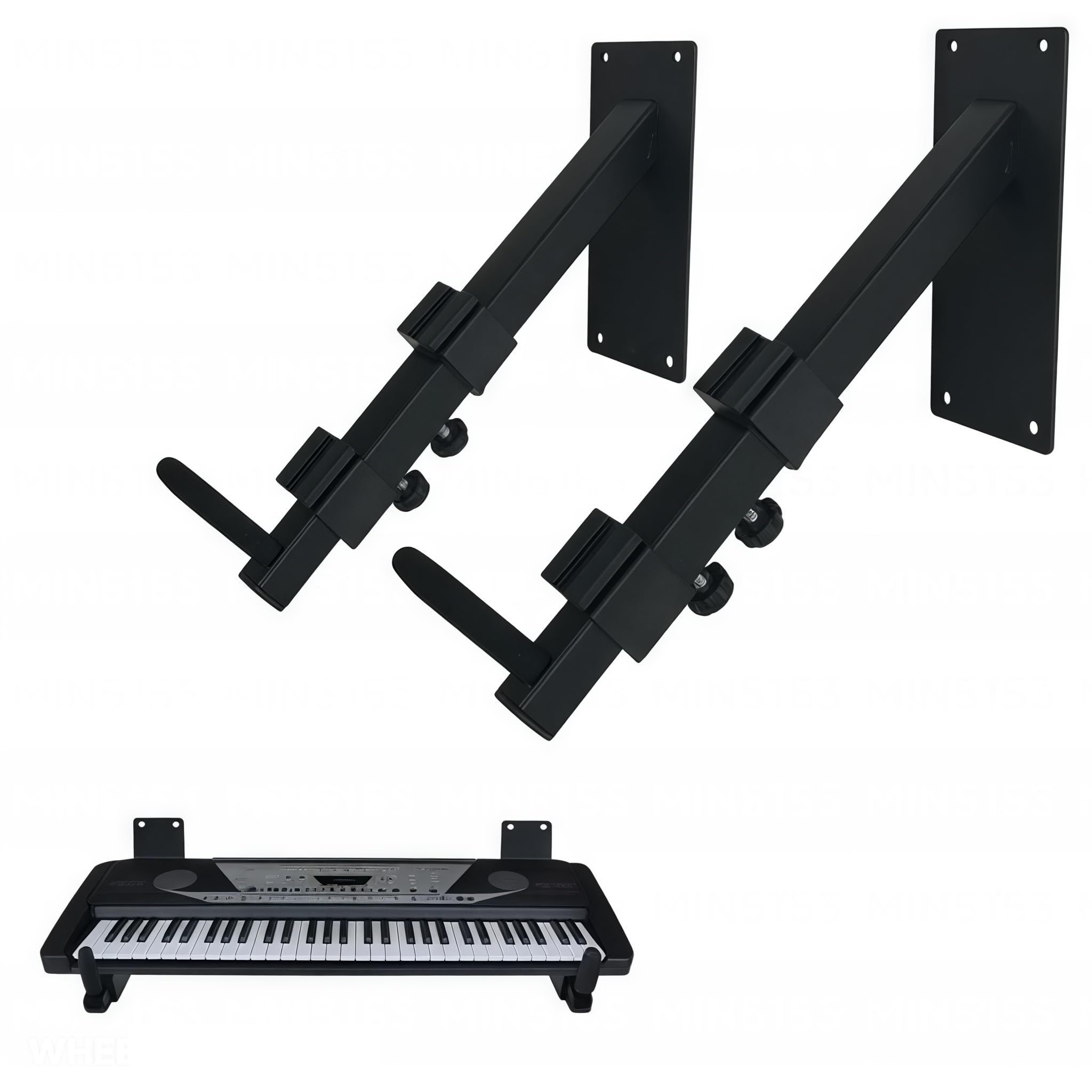 MAGICAL RUBS - Musical Stand Mount Arms Adjustable Wall Mounts Piano Telescoping From 10" To 16"(pair) - Default