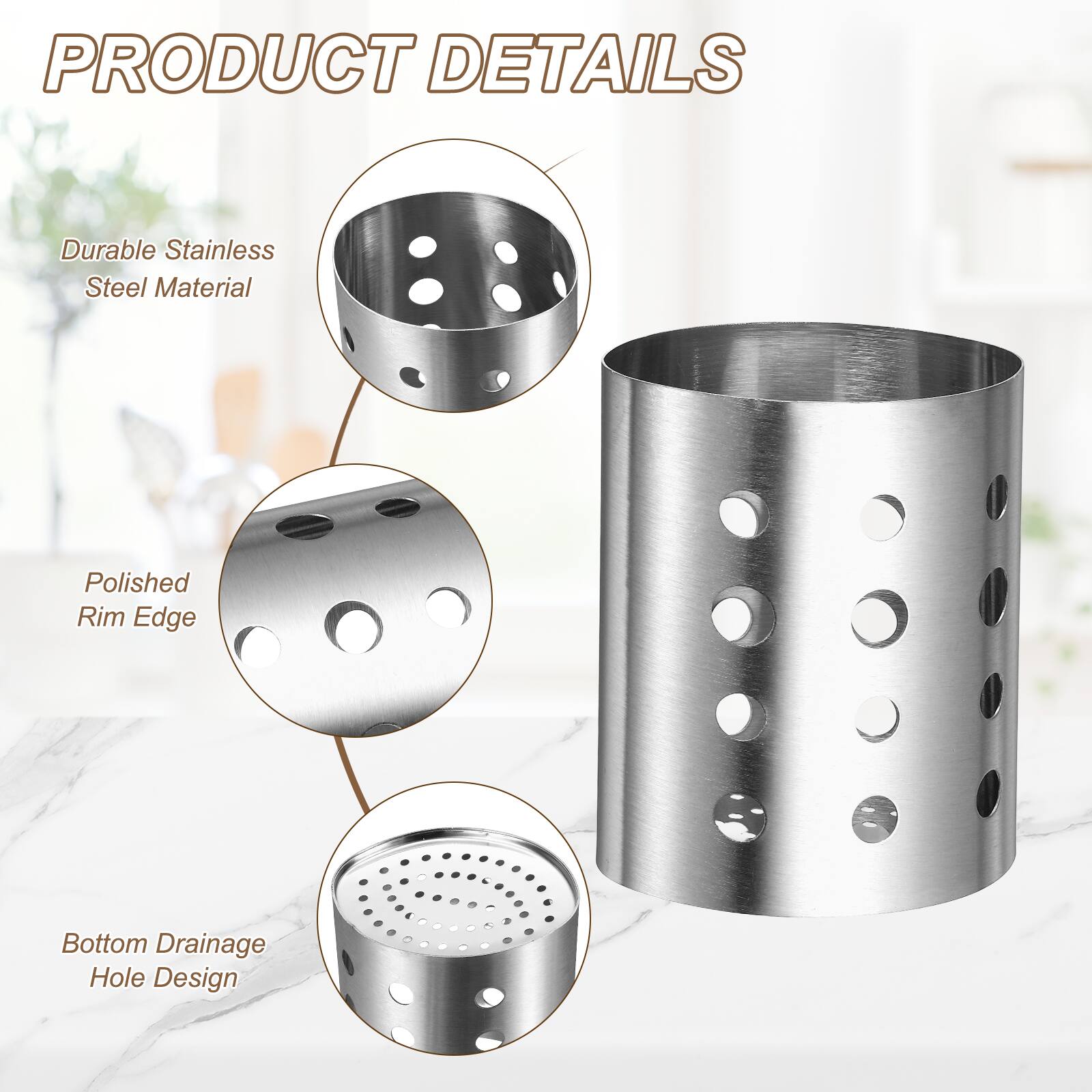 PRODUCT DETAILS
- Durable Stainless Steel Material
- Polished Rim Edge
- Bottom Drainage Hole Design