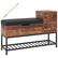 Alt View 19. Costway - Entryway Bench Shoe Bench with Flip Top Box & 2 Door Cabinets PVC Seat Cushion - Black/Rustic Brown.