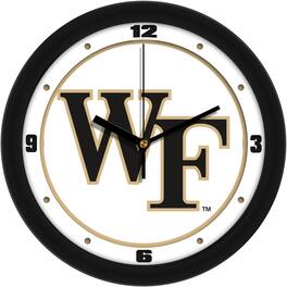 MpDirect - Wake Forest Demon Deacons 11.5'' Suntime Premium Glass Face Traditional Logo Wall Clock - Multicolor