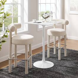 Modway - Lippa Square Wood Bar Table - White