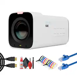 PTZOptics - Studio SE Hive-Linked PTZ Camera w/ 20x Optical Zoom, HD Streaming–White | More
