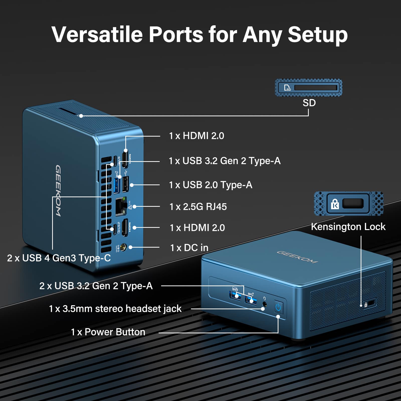 GEEKOM IT12 Mini PC, 14th Gen Intel Ultra U5 125H, 16GB DDR5 RAM&