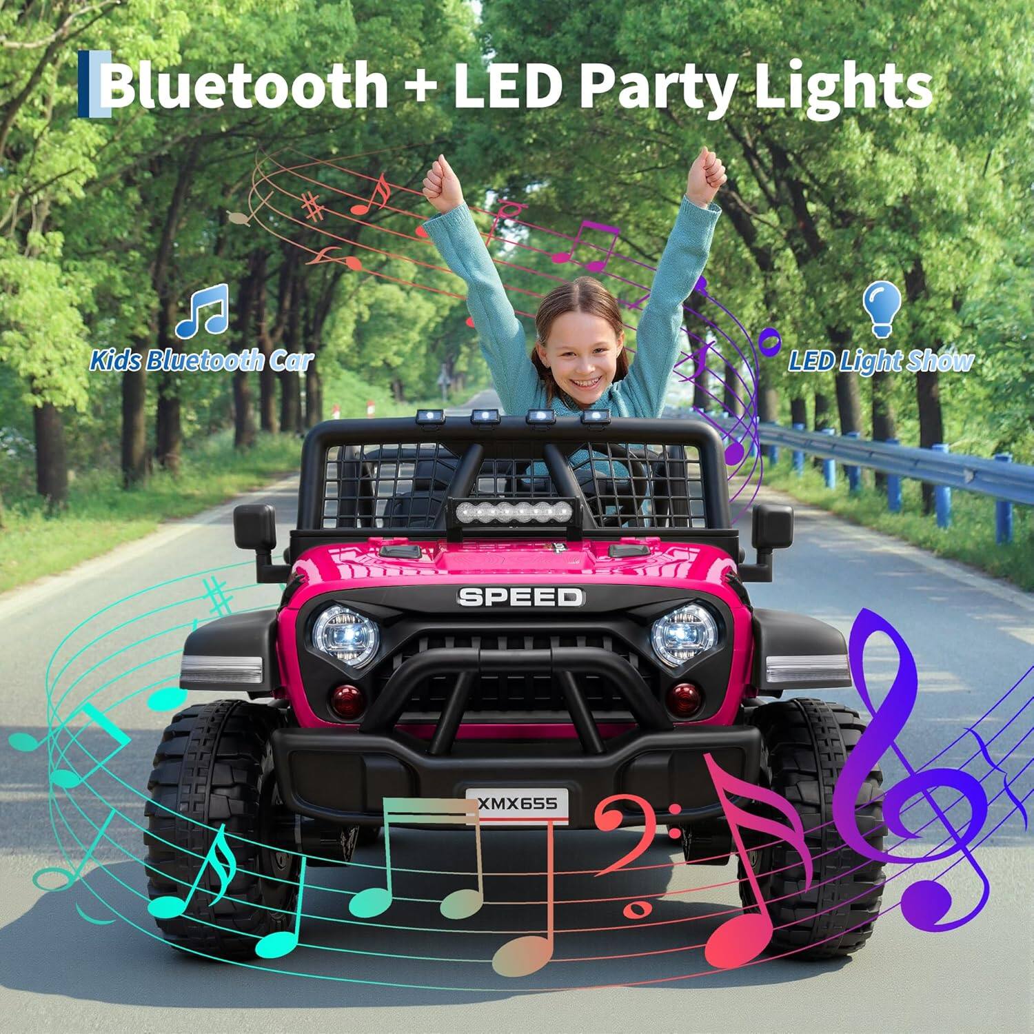Bluetooth + LED Party Lights  
Kids Bluetooth Car  
LED Light Show  
SPEED XMX655