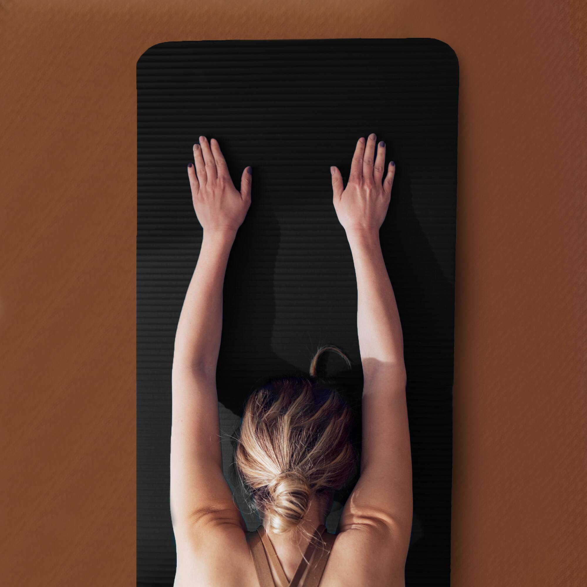 Alt View 3. BalanceFrom Fitness - BalanceFrom Fitness 7 Piece Yoga Set with Mat, Stretch Strap & Knee Pad, Black - Black.