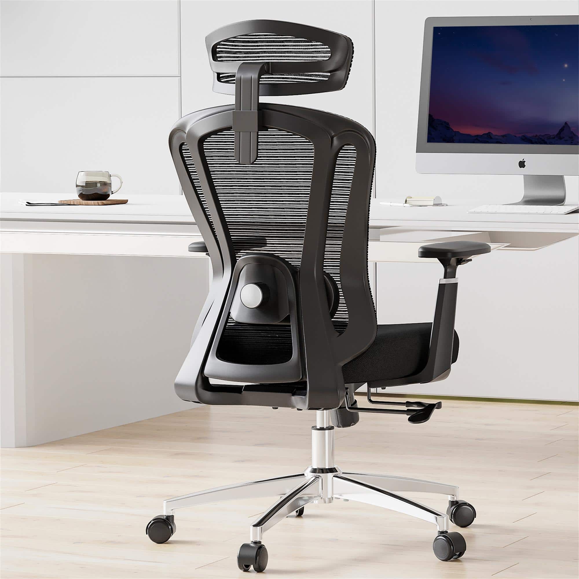 Boyel Living - Office Chair Ergonomic Desk Chair High Back Computer Chair with Wheels - Black