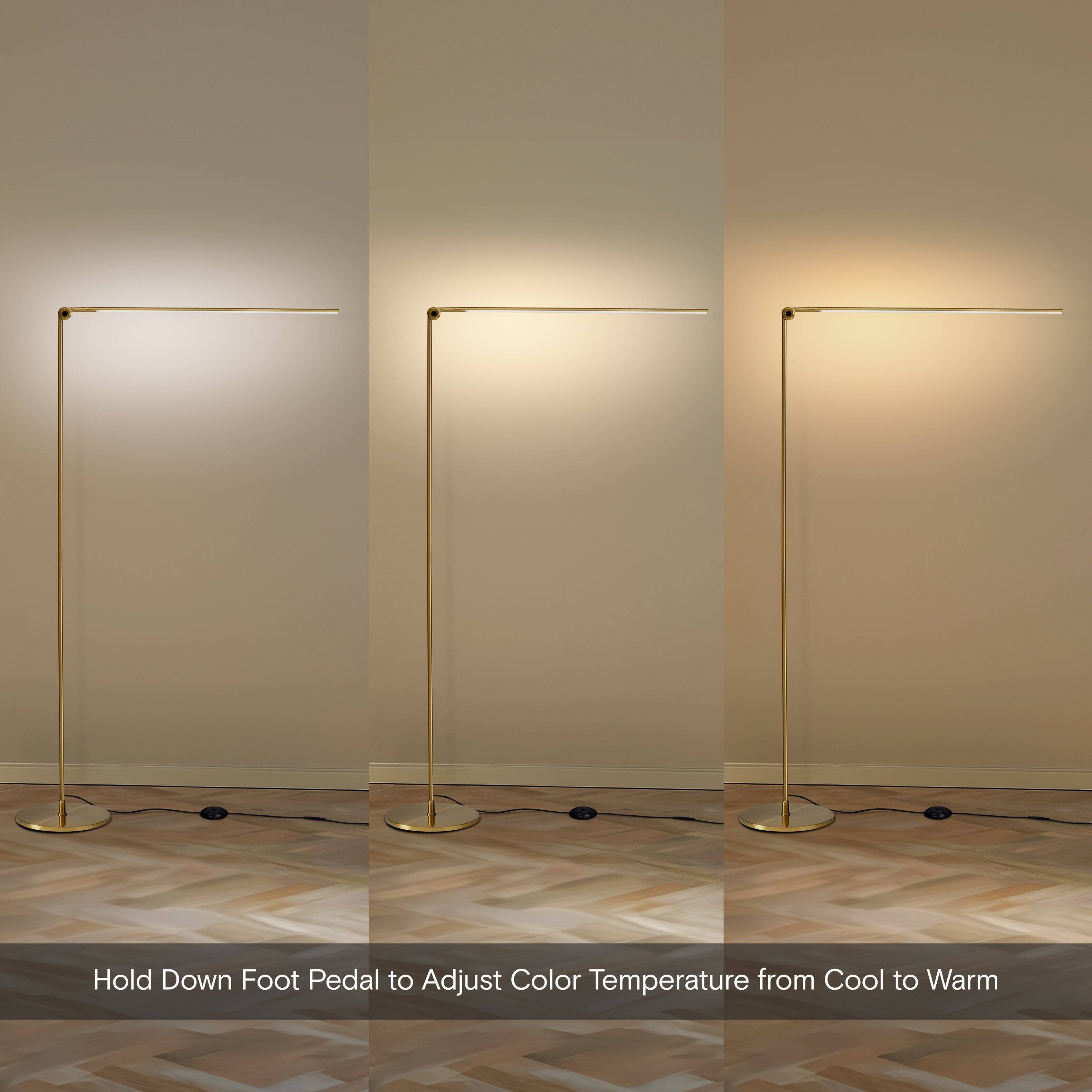 Hold Down Foot Pedal to Adjust Color Temperature from Cool to Warm