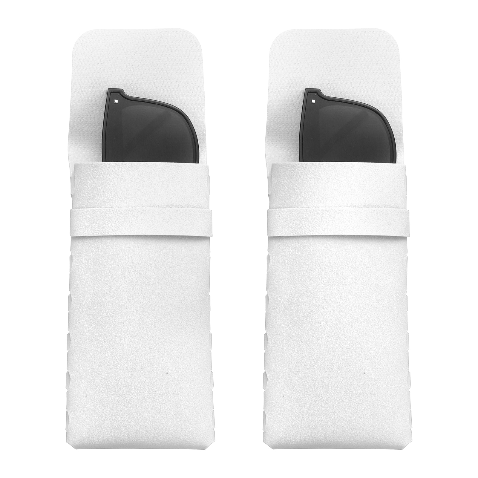 Unique Bargains - 2pcs Soft Glasses Case Leather Flap Closure Pouch for Eyewear Travel Sport Work - White price history on PriceWatchPro