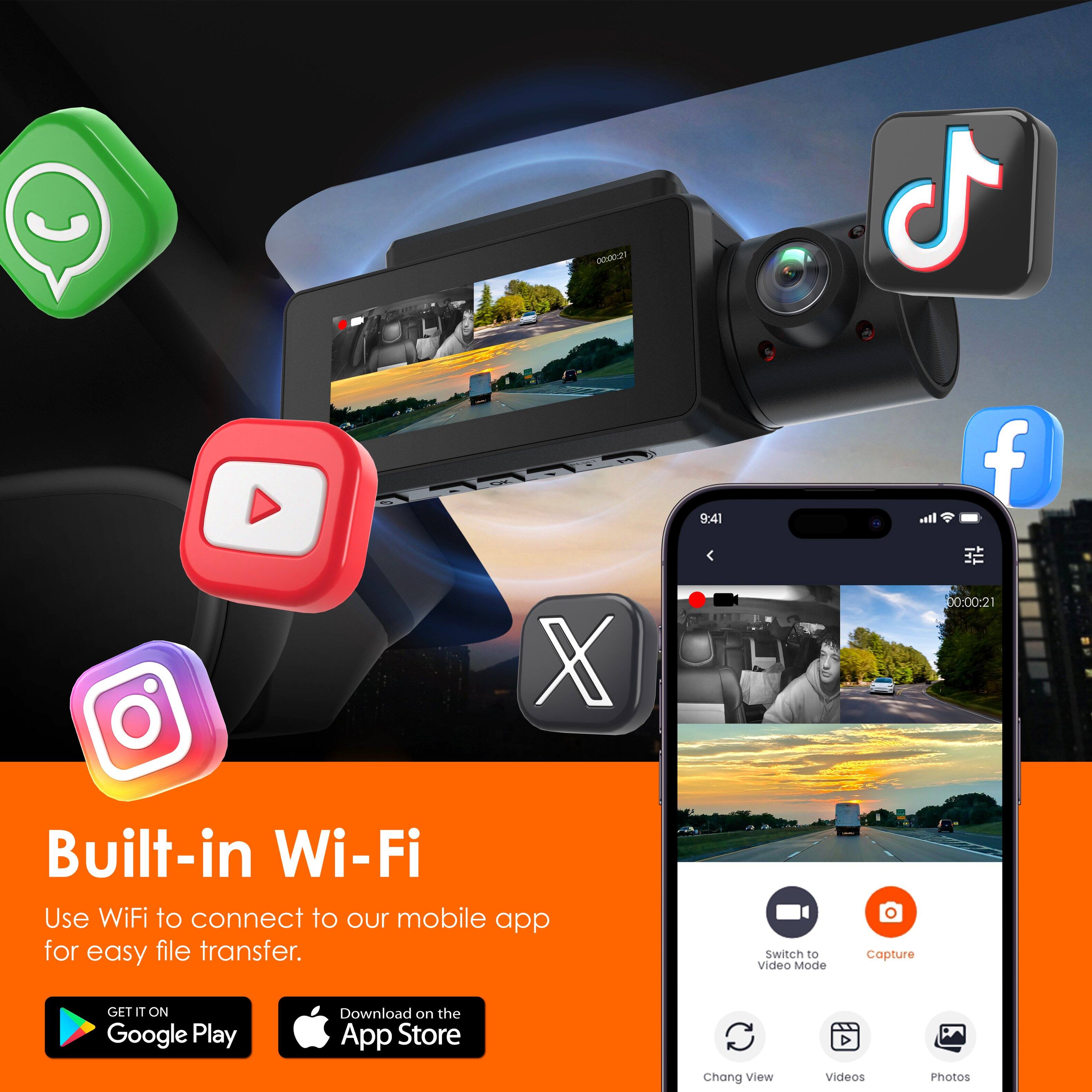 Built-in Wi-Fi

Use WiFi to connect to our mobile app for easy file transfer.

Switch to Video Mode

GET IT ON Google Play

Download on the App Store

Change View

Videos

Photos