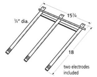 Music City Metals - MCM131303333 burner, ss, 15.75 x 18; Tuscany
