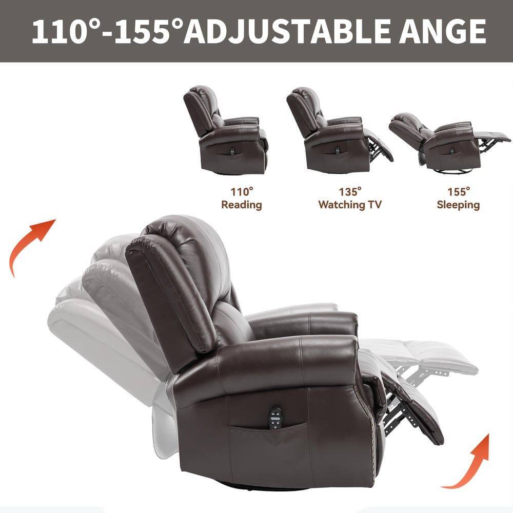 110°-155° ADJUSTABLE ANGLE

110° Reading  
135° Watching TV  
155° Sleeping