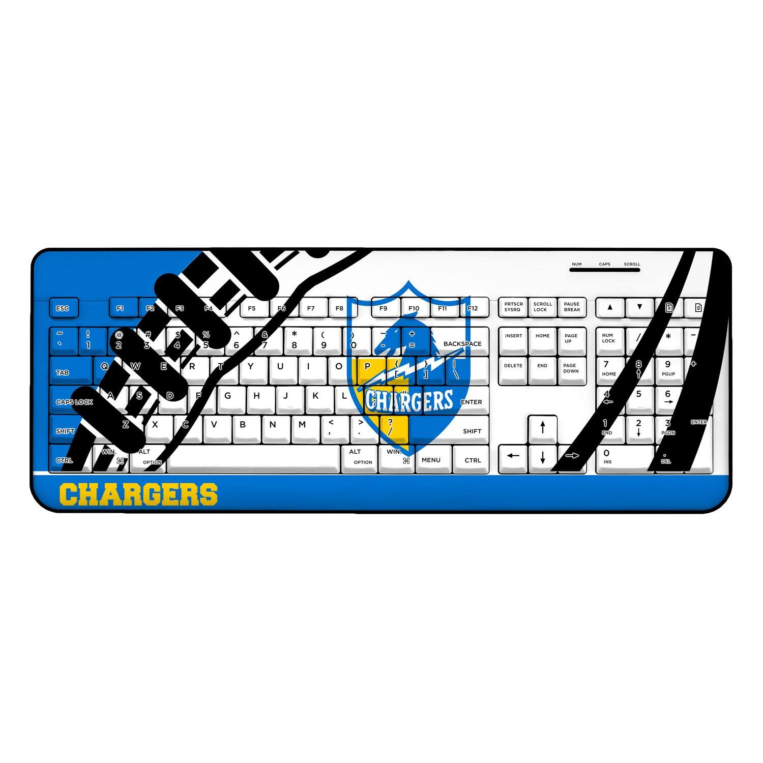 Keyscaper - Los Angeles Chargers Passtime Design Wireless Keyboard - Multicolor