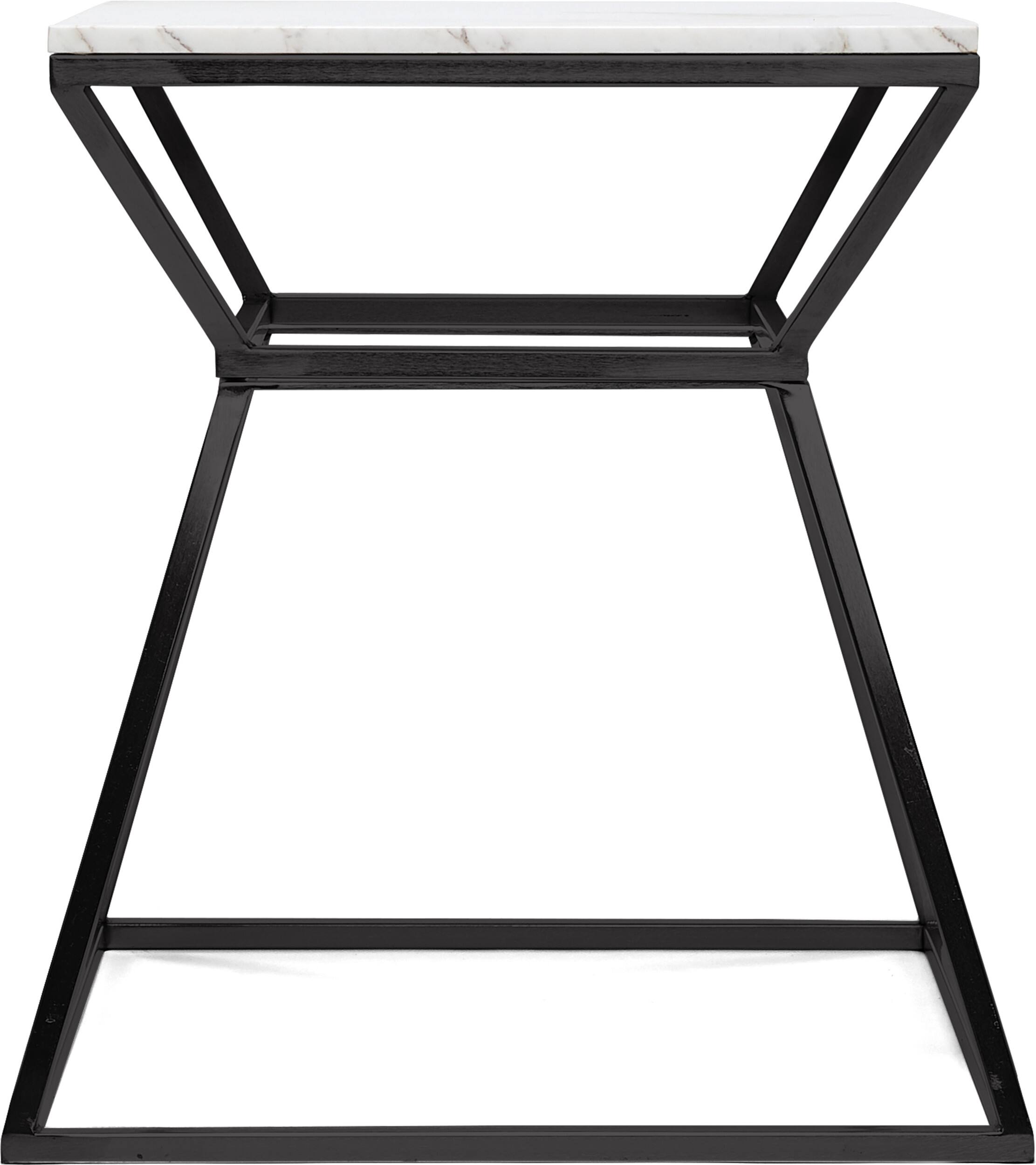 Left. Adore Decor - Audrey Tall Marble Side Table - Black.